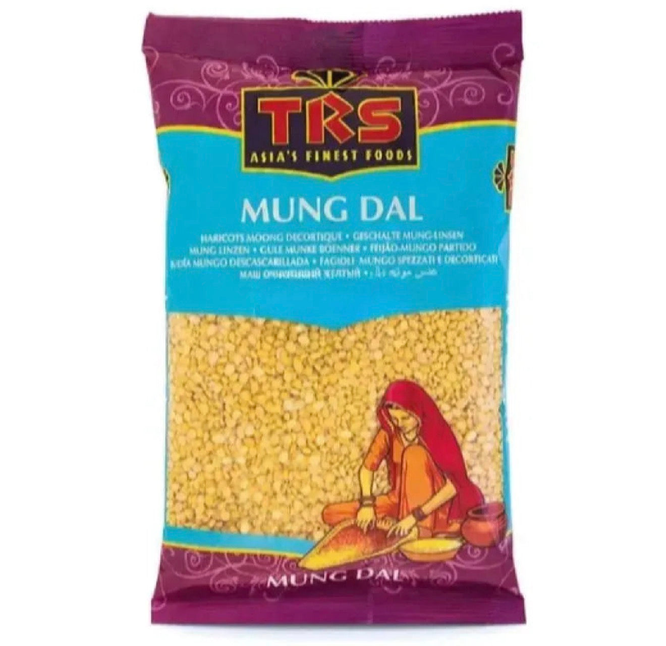 TRS - Moong/ Mung Dal (Peeled/Washed Mung Beans) 2Kgs