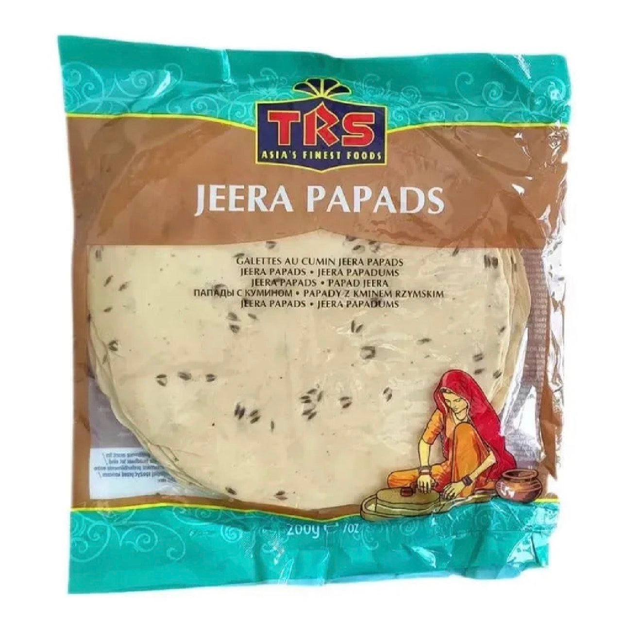Trs Jeera Papad/ Poppadom 200g