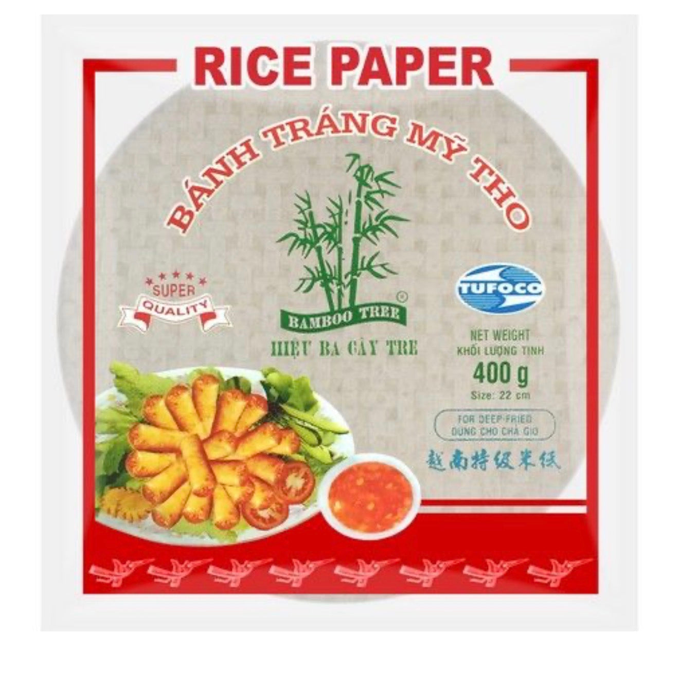 BAMBOO TREE  Rice Paper Spring Roll Round 22 cm 400g