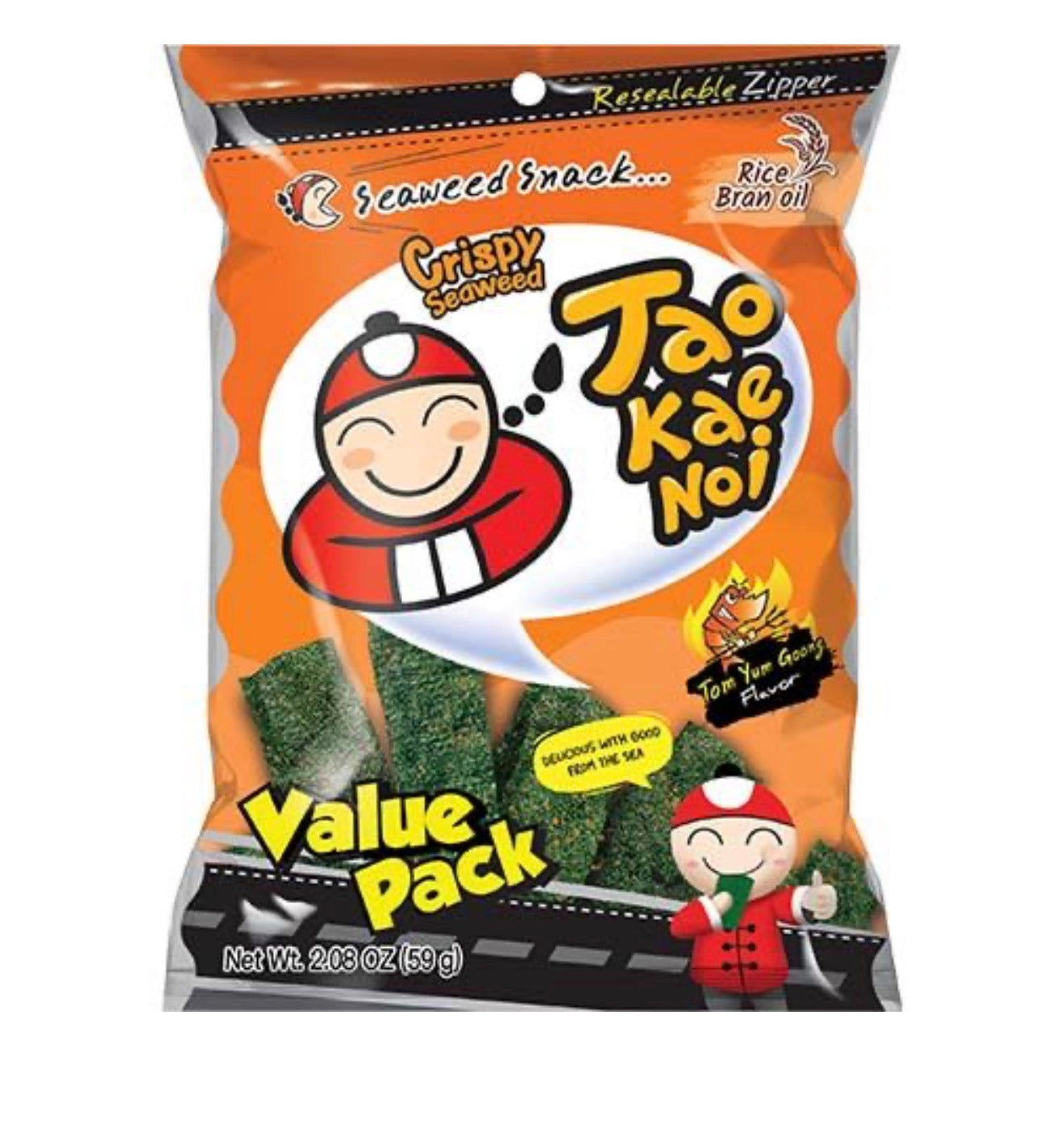 TAO KAE NOI  Seaweed Snack Crispy Tom Yum 59g