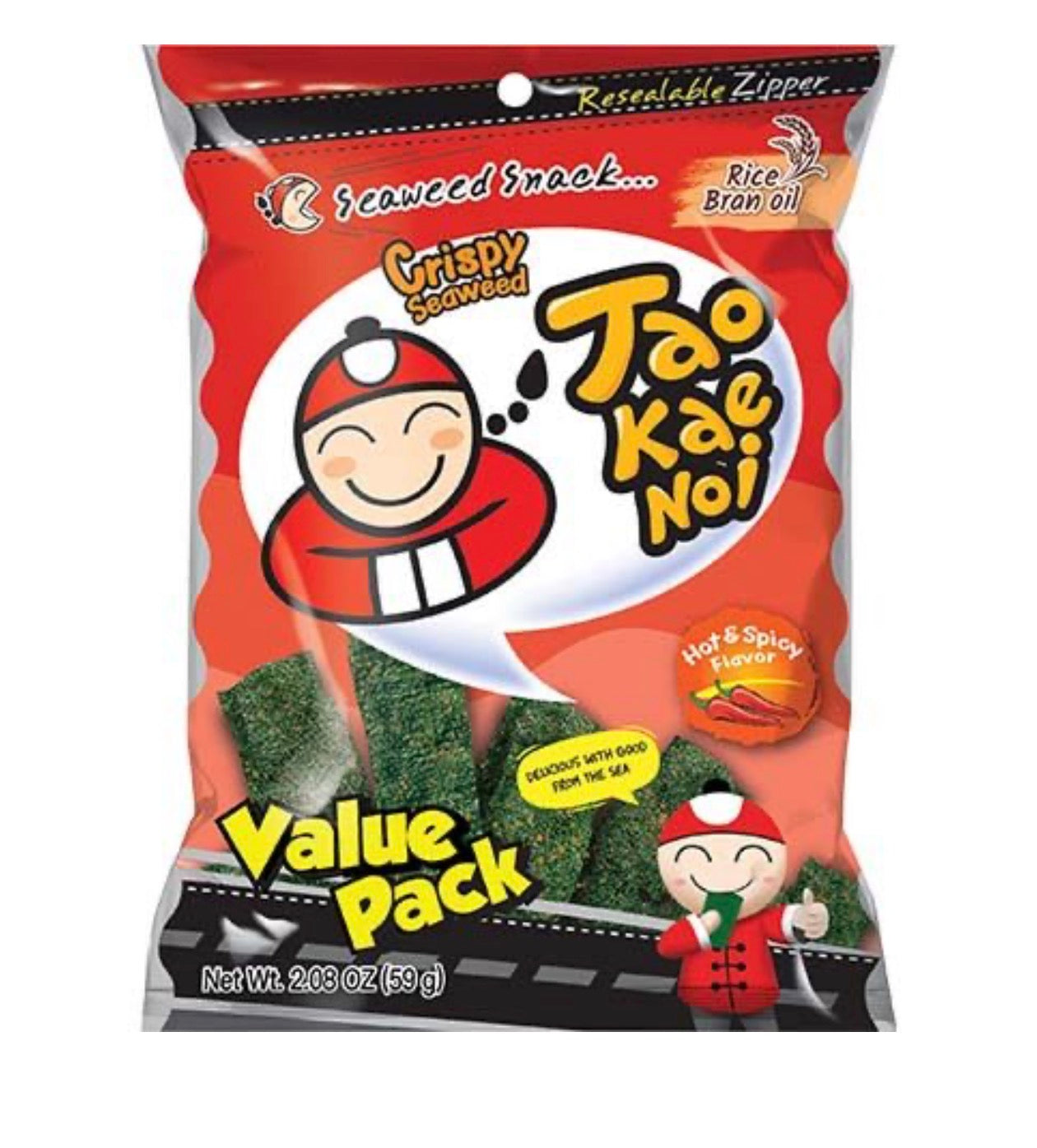 TAO KAE NOI  Seaweed Snack Crispy Hot & Spicy 59g