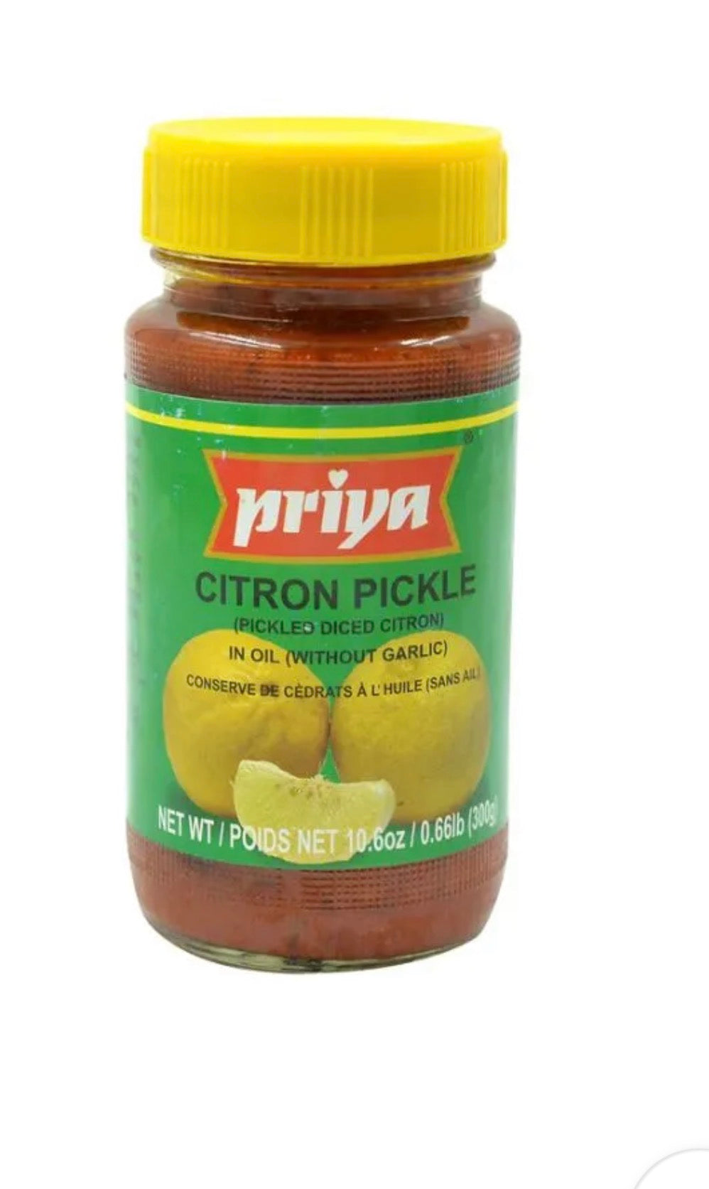 Priya Citron Pickle (Without Garlic)300g
