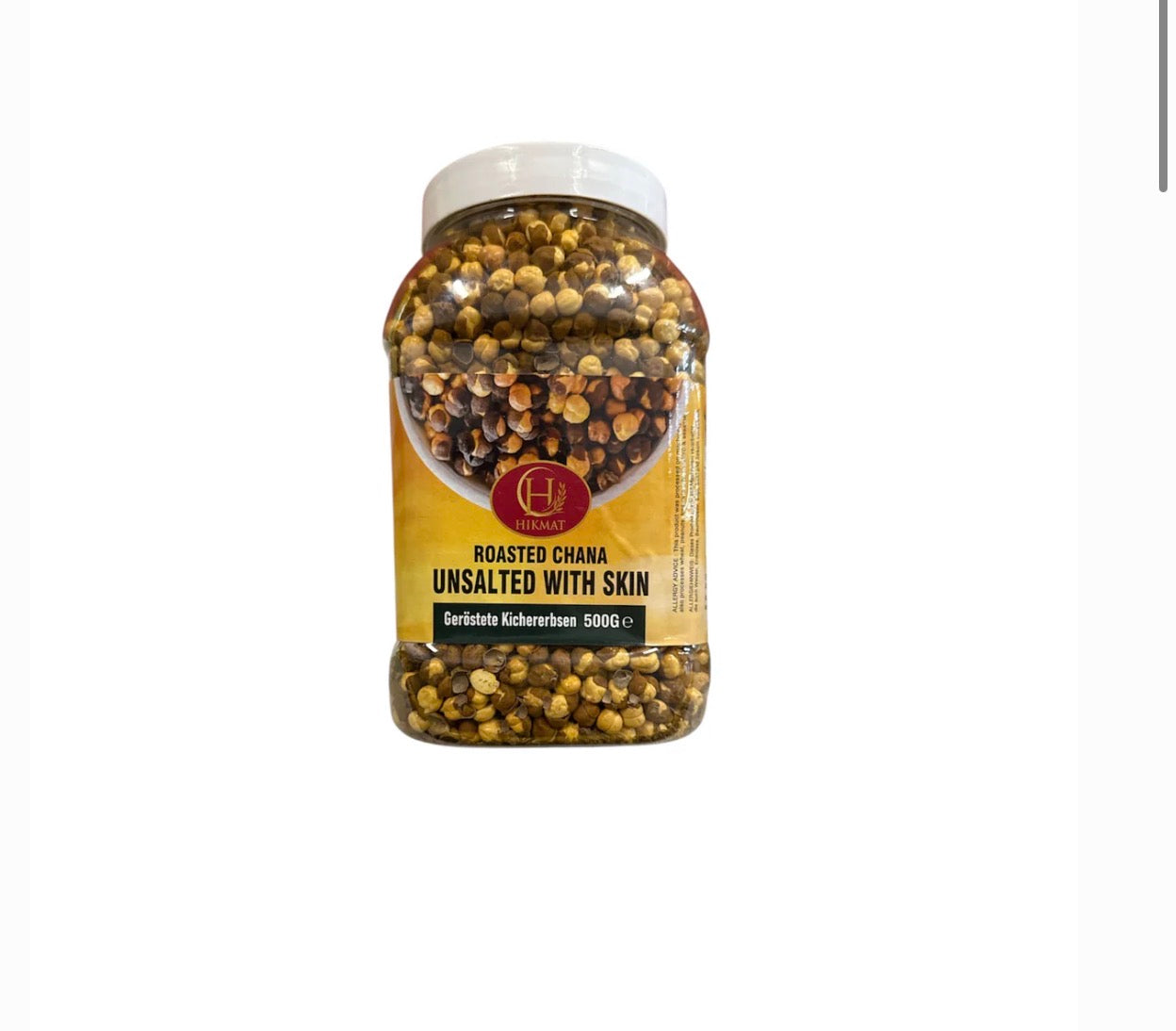 Hikmat Roasted Chana unsalted jar 1kg