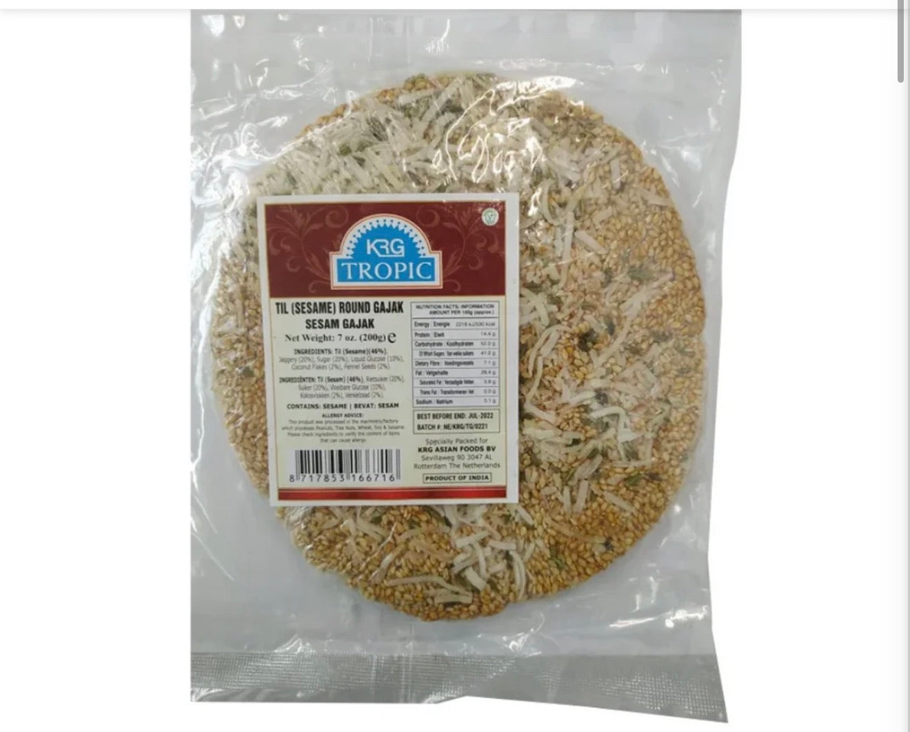 Krg tropic till round gajak 200g