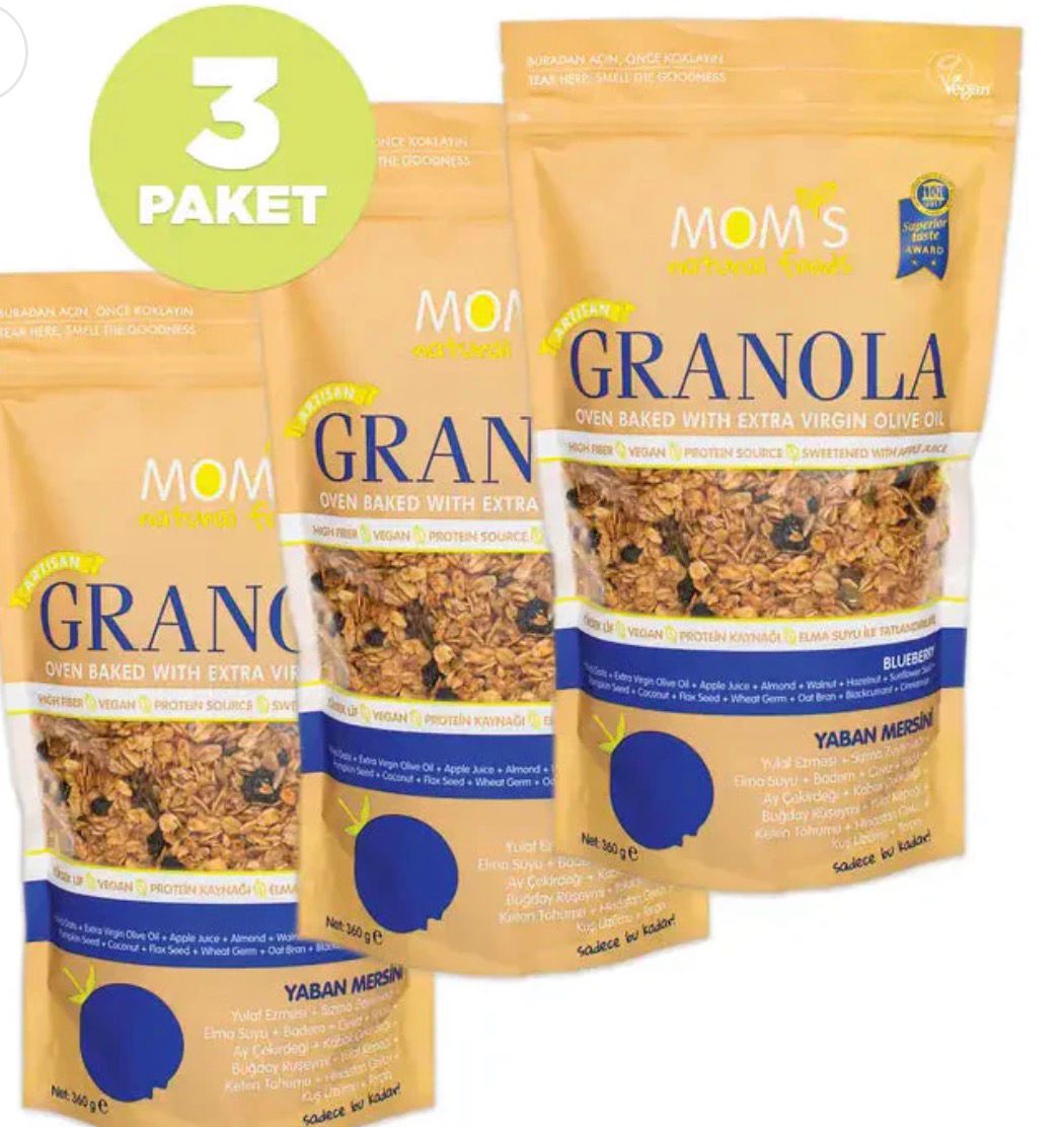 Mom's Natural Foods  3-PACK BLUEBERRY GRANOLA 360G