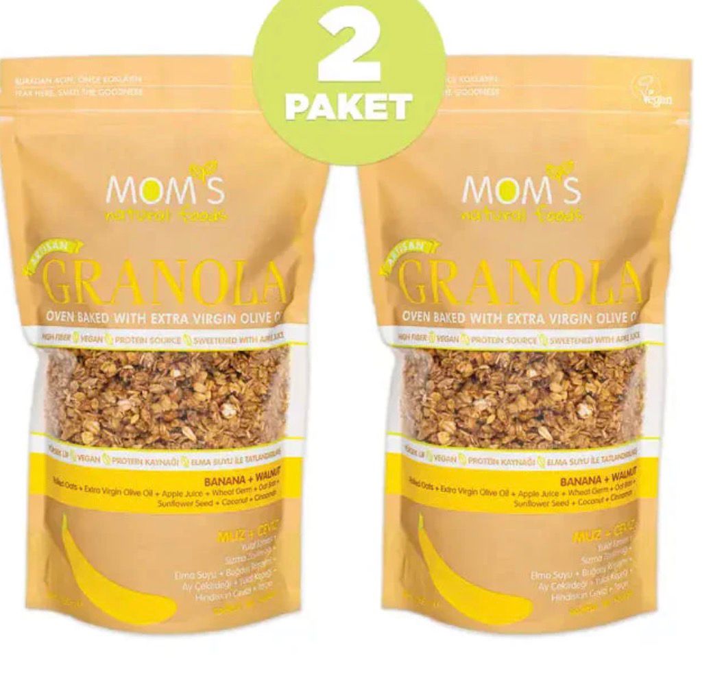 Mom's Natural Foods  2 Pieces of Banana - Walnut Granola 360G