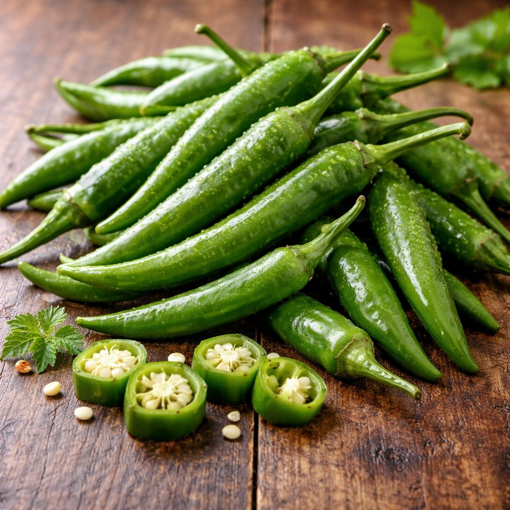 Fresh Indian Green Chilies 100g